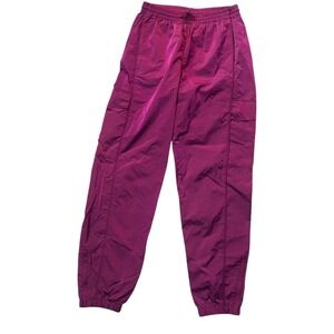 HALFDAYS Pants Small Watson Magenta Cargo Jogger Pants Nylon Hiking Drawstring